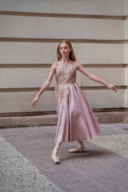 Embroidered Blush Pink Girls’ Dress