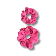 Textured Pink Scrunchie