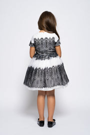 Kids organza dress with lace