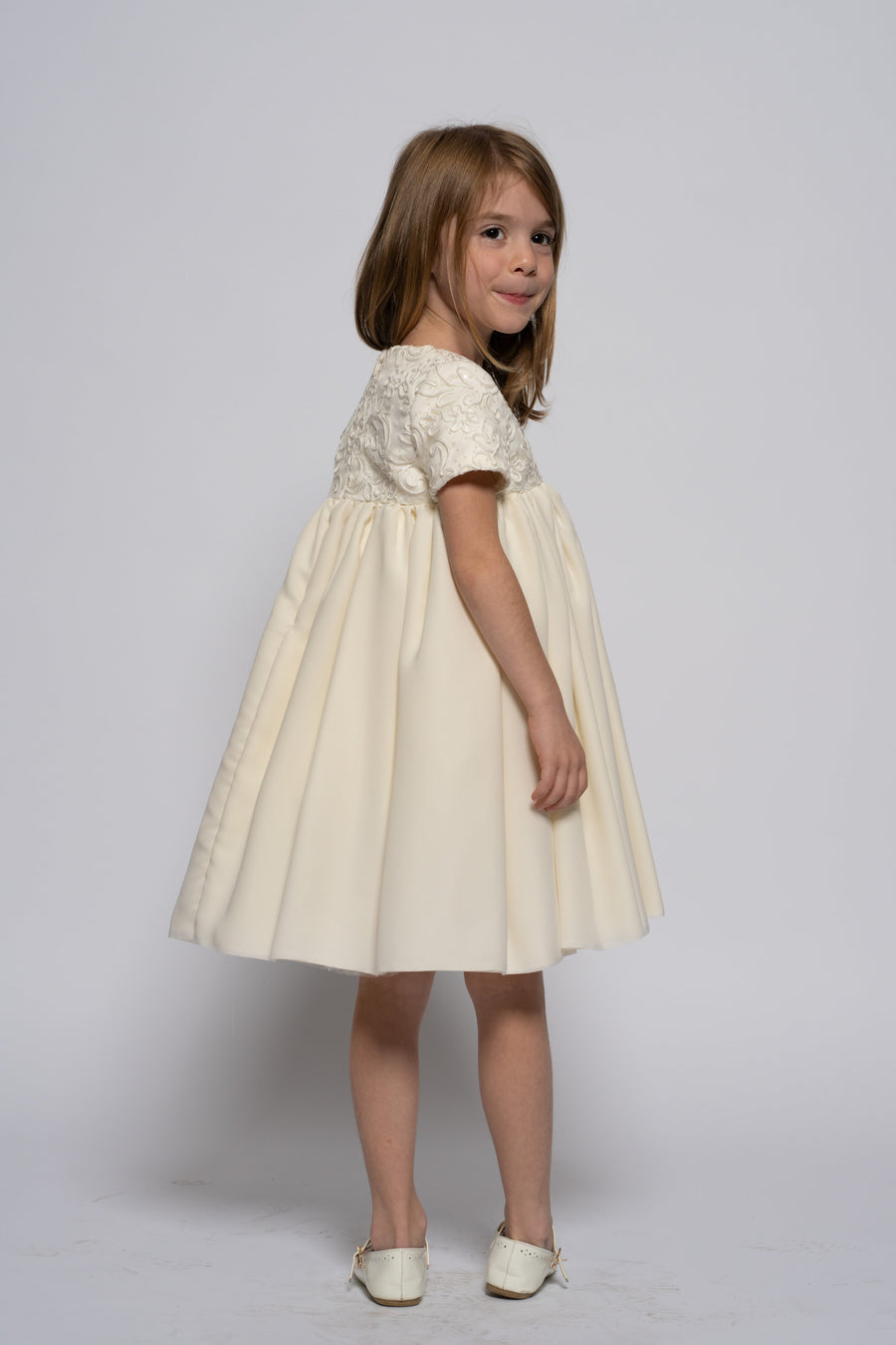 Kids white lace dress